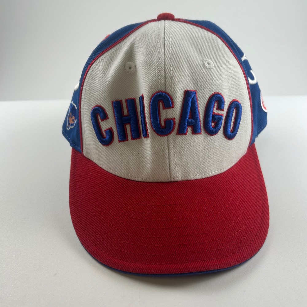 American Needle Chicago Cubs 7 1/8 VTG Cooperstown Collection Multi Logo MLB Hat